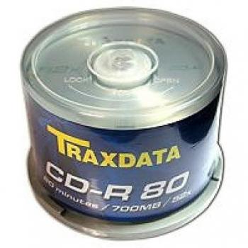 Traxdata CD-R 52x 50pk CD-R 700MB 50pieza