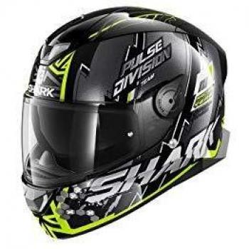 Casco de moto Shark SKWAL 2.2 NOXXYS KYS, Negro/Amarillo/Gris, XS