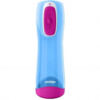Contigo Swish - Botella de agua con dispositivo antigoteo y antiderrames, color cielo, 500 ml