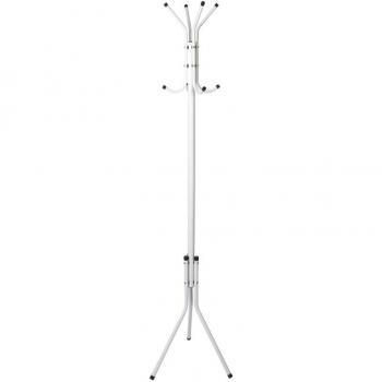 Perchero De Pie Colgador Metálico De Ropa Con 8 Ganchos Para Pasillo Sala De Estar Entrada Dormitorio Casa y Oficina 170Cm Negro Y Blanco