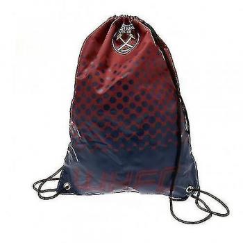 Bolso de gimnasia con diseño Fade de West Ham United FC, color rojo/azul marino, dimensiones 44 x 33 cm