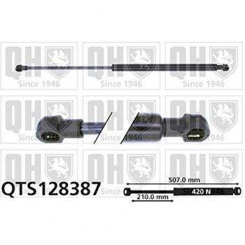 Amortiguador de maletero hidráulico Quinton Hazell QTS128387 para Suzuki Splash 3/5 puertas