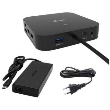 i-tec USB-C Metal Low Profile 4K Triple Display Docking Station with Power Delivery 100 W