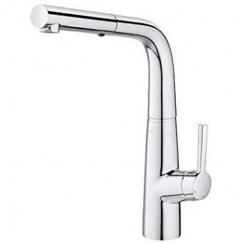 Roca A5A852AC00 Mezclador Cocina, Syra, Caño Extraible Ducha, Cold Start, Caño L, Cromo