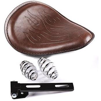 Asiento Solo Bobber Flame con muelles para Harley Davidson Softail Slim