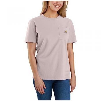 Camiseta de Manga Corta Carhartt Loose Fit Heavyweight K87 Pocket para Damas - Gris Beige, Visón, L