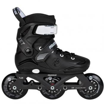 Powerslide Patines En Línea Jet Pro Black Adjustable para niños (ajustables) - Talla 35-38