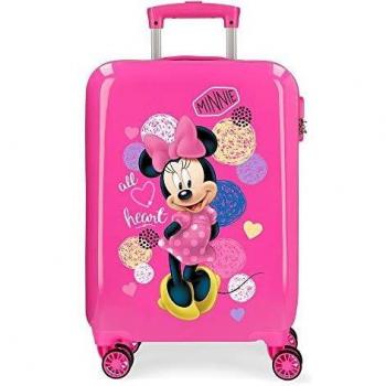 Disney Love Minnie Maleta de cabina Rosa 37x55x20 cms Rígida ABS Cierre combinación 34L 2,6Kgs 4 Ruedas Dobles Equipaje de Mano