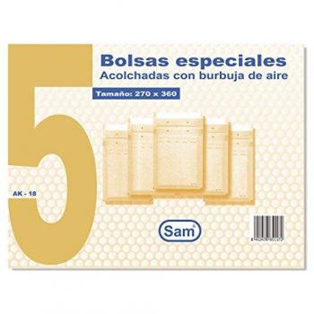 Sam AK-18 - Pack de 5 bolsas acolchadas con tira de silicona