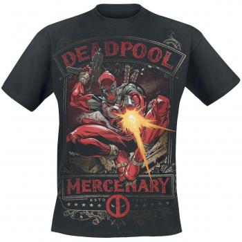 Deadpool Mercenary Camiseta Negro 5XL