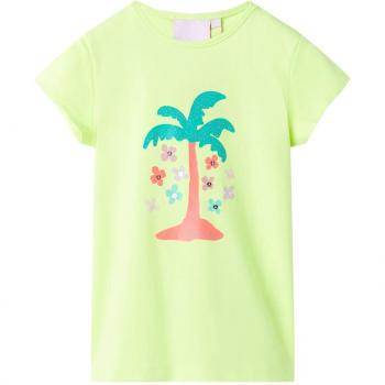 Camiseta infantil amarillo fluorescente 128