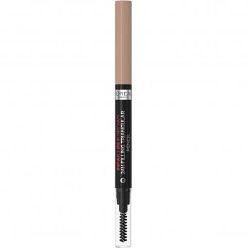 L'Oreal Make Up Infallible Brows 24H Nº 6.0-dark blonde (1ml) Eyebrow Pencil, waterproof, triangular shape, precise application, long-lasting formula