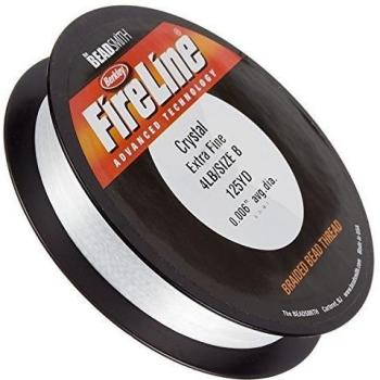 FireLine - Carrete de hilo trenzado para abalorios, transparente, 114 m, 0,015 mm y 1,8 kg