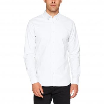 SELECTED HOMME Shdonevictor Shirt Ls Noos, Camisa para Hombre, Blanco