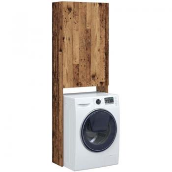 Armario de Lavadora de Madera Envejecida 64x25,5x190 cm
