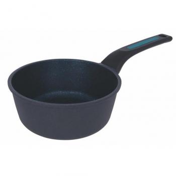 Cazo Antiadherente Arcos Thera, 18 cm, Aluminio Fundido, Recubrimiento Antiadherente Eclipse®, Mango de Plástico y Silicona Azul, Compatible con Todas las Cocinas In