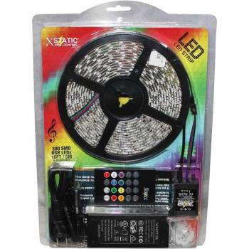 ProX X-S300SAKIT 16.5' Xstatic 300 RGB LED Strip Kit, Sound Active IR Controller