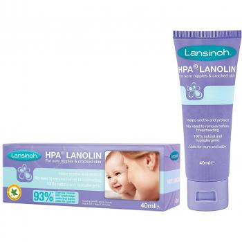 Lansinoh 10161 Crema Lanolina HPA para el Pezón, 40 ml, 100% Natural, Calma y Protege Pezones Agrietados y con Dolor, Multicolor