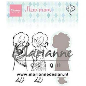 Marianne Design Sellos Transparentes,Nueva Mama, para Manualidades de Estampado y Sellado, plastico, Small