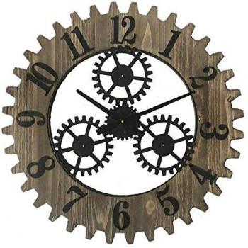 Reloj de pared Ingranaje Plus Ø 60 cm con mecanismo visible
