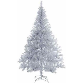 Árbol de Navidad Artificial 180 cm Blanco con Soporte Metálico y 705 Ramas PVC