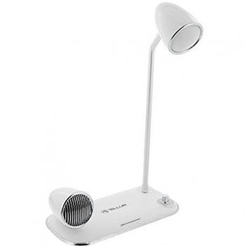 Lámpara de escritorio Tellur Nostalgia con cargador inalámbrico 15W y altavoz Bluetooth 5W, color blanco (26 lm)
