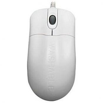 Ratón Médico Sellado Silver Storm con Cable, Blanco