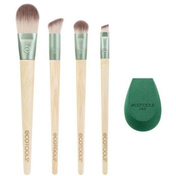 Set Dash of Glow Edición Limitada - Ecotools, incluye brochas de maquillaje ecológicas, esponjas para aplicar base, y un estuche reutilizable