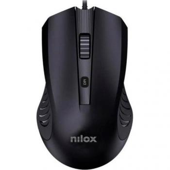 Nilox MOUSB1013 Ratón con Cable USB 2400DPI Negro