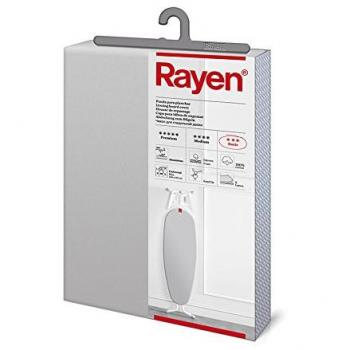 Rayen | Funda Tabla de Planchar Universal | Funda de Planchar Ajuste EasyClip | 2 capas: Espuma y tejido 100% Algodón | Calidad Aluminio | Gama Basic | Medida: 115 x 47 cm | Gris