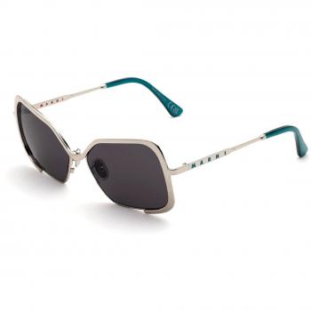 Marni Unila Valley Teal PO6 Silver Men's Sunglasses 58mm