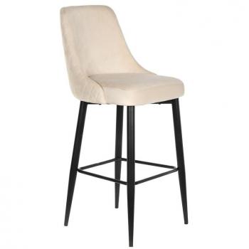 Taburete DKD Home Decor Negro Beige Metal Bicolor