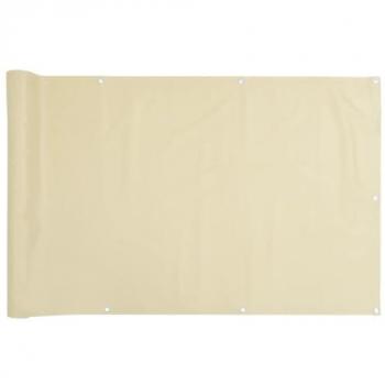 Pantalla de privacidad de balcón PVC crema 800x75cm