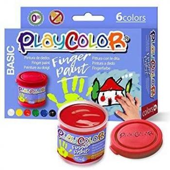 Playcolor Finger Paint 40ml - Pintura De Dedos - 6 Colores surtidos - 17591