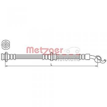 Latiguillo de freno flexible METZGER 4110392 para Nissan Micra y Note, M10 x 1