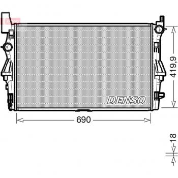 Radiador de refrigeración del motor DENSO DRM17114