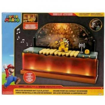 Playset Deluxe de Batalla de Bowser con 2 Personajes - Jakks Super Mario