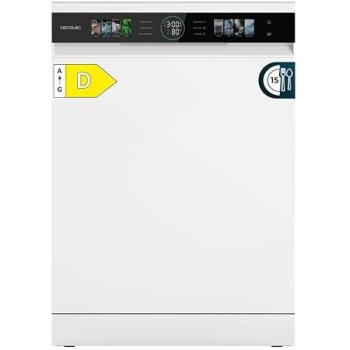 Lavavajillas Compacto Cecotec Bolero Aguazero 6320 D, 1900W, 15 Cubiertos, 8 Programas, Pantalla FullColor XXL, Smart Wash, Luz UV, Turbo Dry+, AutoClean