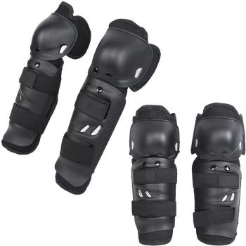 Bicicleta Moto Motocross Bicicleta de montaña MTB Deportes Extremos rodilleras y coderas, + anatómico carcasa rígida Gear Salvaguardar Armor Set w/correa elástica ajustable, color negro
