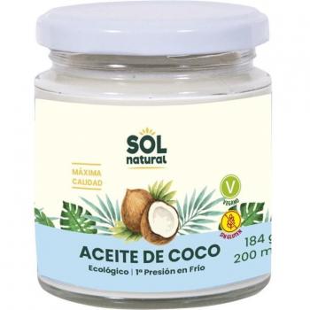 Aceite de Coco Virgen Extra Bio 200ml Sol Natural
