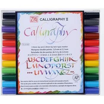 Kuretake ZIG Calligraphy 12 color set TC-3100/12V