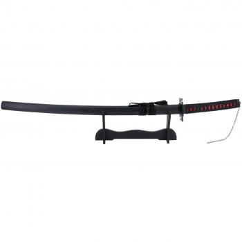 Katana Réplica Tensa Zangetsu de Ichigo Kurosaki en Bleach, 102 cm, Hoja de Acero Negra con Vaina Negra y Mango Encordado Negro Ref. S5013