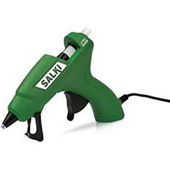 SALKI Pistola de Encolar - Aplicador de Silicona Caliente con Soporte y Sistema de Comfort. Compatible con Barras de Cola Termofusible de 11,5mm de Diámetro, Potencia de 40W, 240V