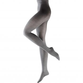 FALKE Women's Softmerino Tights, Merino Wool Cotton, Grey
