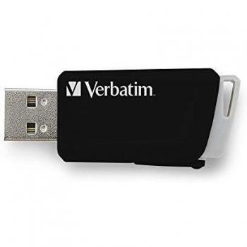 VERBATIM Store 'n' Click USB-Stick - USB 3.2 Gen1 - 32GB - memory-stick with locking-mechanism - USB-3 stick - external storage for laptop notebook and co - up to 5 Gbit/s - black