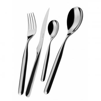 Set de Cubertería Bugatti Vidal 24 Piezas Acero Inoxidable Brillante con Caja Regalo