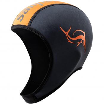 Gorro de natación Sailfish Neopreno Ajustable Negro Naranja - Talla M