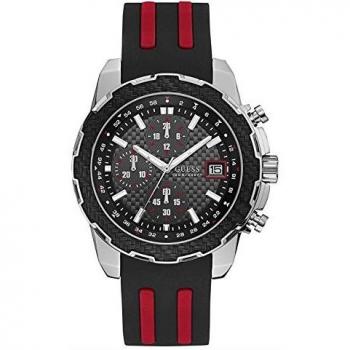 Guess Men's Quartz Chronograph Watch W1047G1 (Ø 46 mm) with Silicone Strap