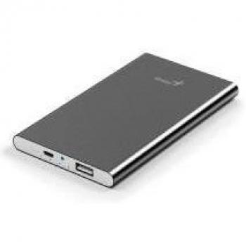 Genius 39800016103 - Batería portable, 5400 mAh con linterna, color gris