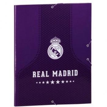Safta SF-511677-068 - Carpeta folio 3 solapas, 2ª equipacion temporada 2016/2017, diseño Real Madrid